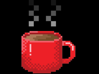 Pixel art coffee